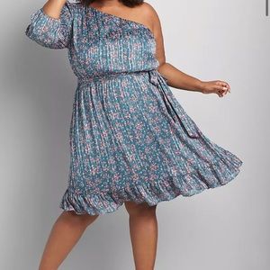 One-Shoulder Fit & Flare Dress